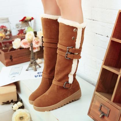 Classy Brown Warm Winter Boots