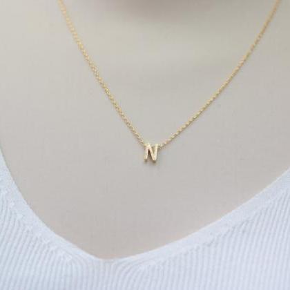 Tiny Initial Necklace Personalized ..
