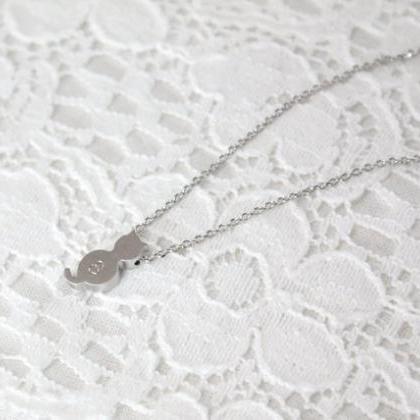 Personalized Initial Cat Necklace I..
