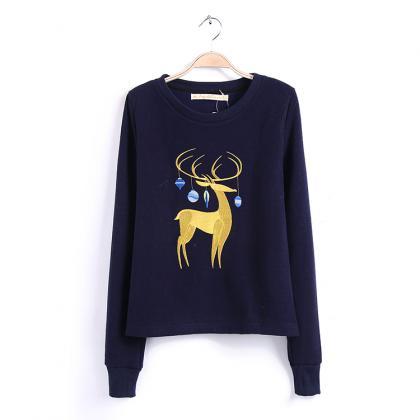 Long Sleeve Christmas Sweater Featuring..