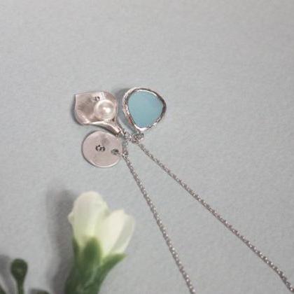Lily Necklace Initial Necklace Init..