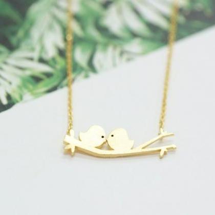 Two Birds On A Branch Necklace,Two ..