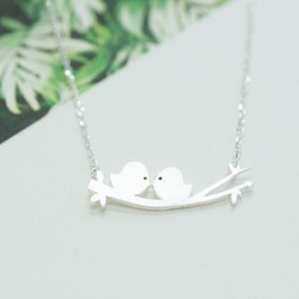 Two Birds On A Branch Necklace,Two ..