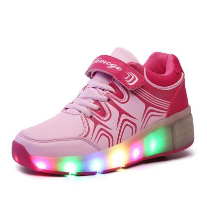 Fashion Children Shoes With Wheel Led Lighted..