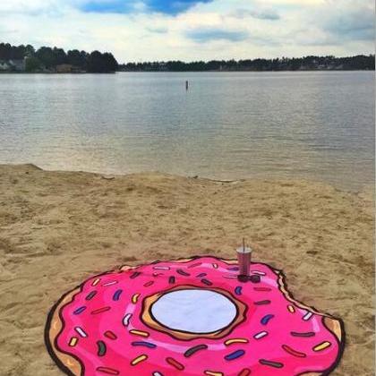 donut 150cm Printed Summer Bath Bea..
