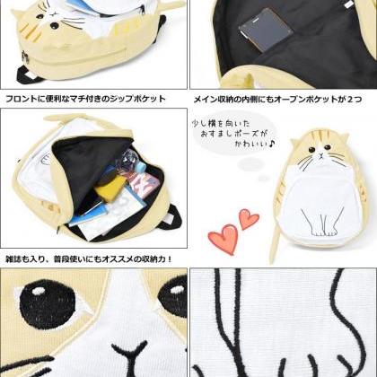 kawaii cat backpack school bag
