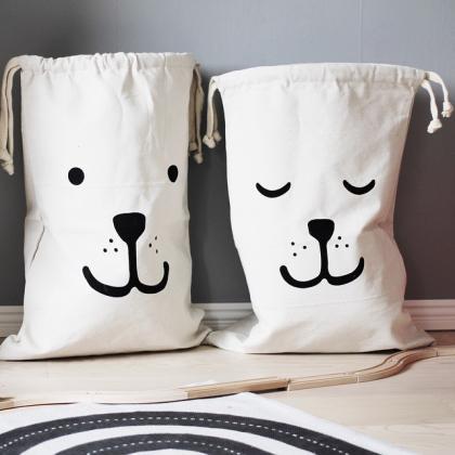 Cartoon Bear Cotton Oversized Stora..