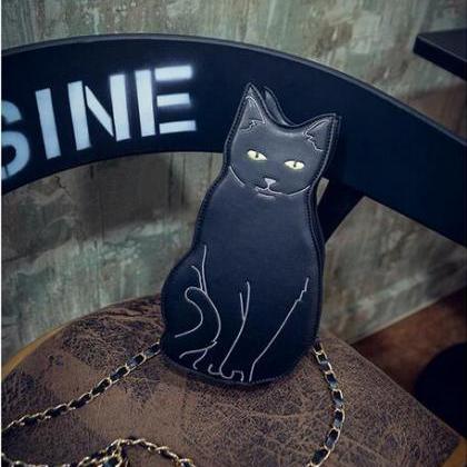 Embroidery Cat Single Shoulder Bag #399