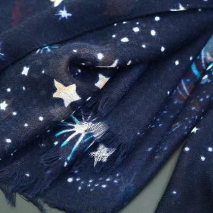 Galaxy Star Cashmere Scarf #yyl-30-2
