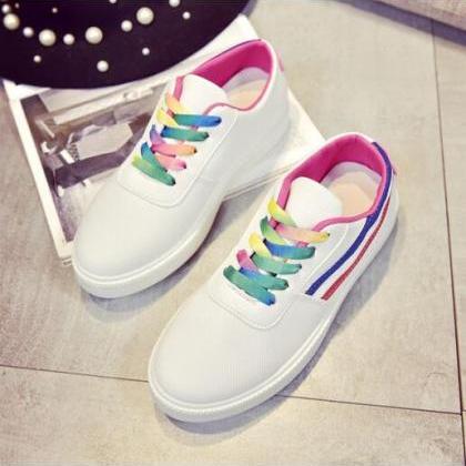 Harajuku Rainbow Canvas Sport Shoes #321