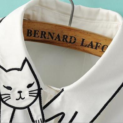 Free shipping Embroidery cat collar..