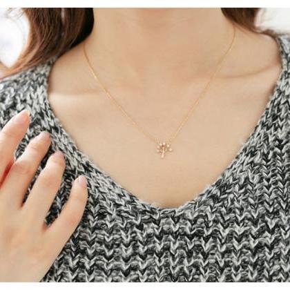 S925 Pure Sliver Wish Tree Necklace