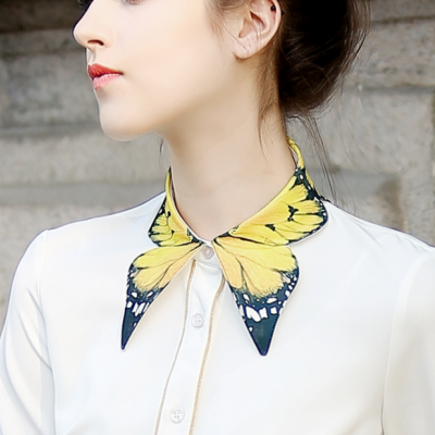 Retro cute Butterfly collar blouse shirt