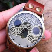 Retro Owl Rivet Leather Watch