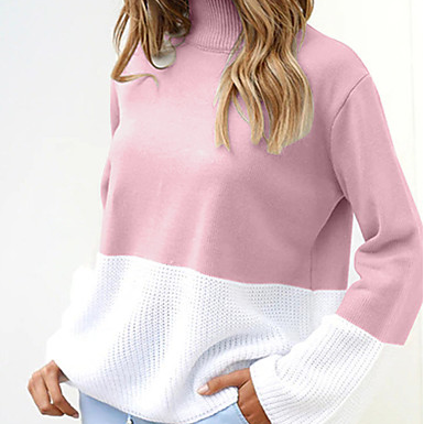 Women's Color Block Street chic Pullover sweater
