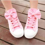 High Help Lovely Bowknot Canvas Shoes