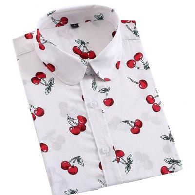 Cherry print blouse shirt 