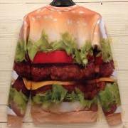 M L XL Sweater New Fall Winter 2013/14 Harajuku Yummy 3D Little Bit Fat Hamburger Sweater S M L XL