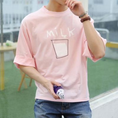2016 Harajuku style Milk Tee 3D cotton print Men t-shirt