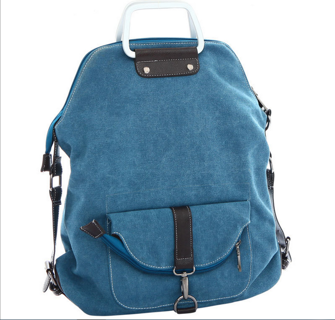 Fashion canvas shoulder bag backpack 