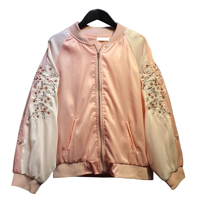 New Floral Embroidered Satin Bomber Varsity Jacket Wholesale Manufacturer &  Exporters Textile & Fashion Leather Clothing Goods with we have provide  customization Brand your own