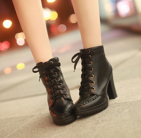 Cute Lace Up Anklet Boots