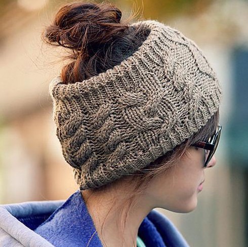 Knit Cable Headband Hairband Head Wrap Crochet Hat