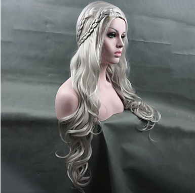 cosplay wig new arrival game of thrones daenerys inspired hair cosplay hair wigs silver