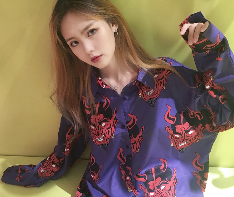 devil print shirt