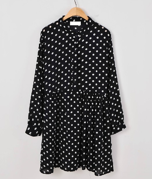 2014 Spring Summer Vintage Inspired Polka Dot Chiffon Dress on Luulla
