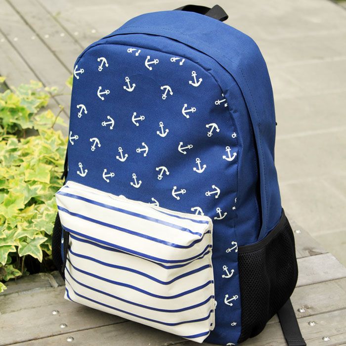 navy school bag