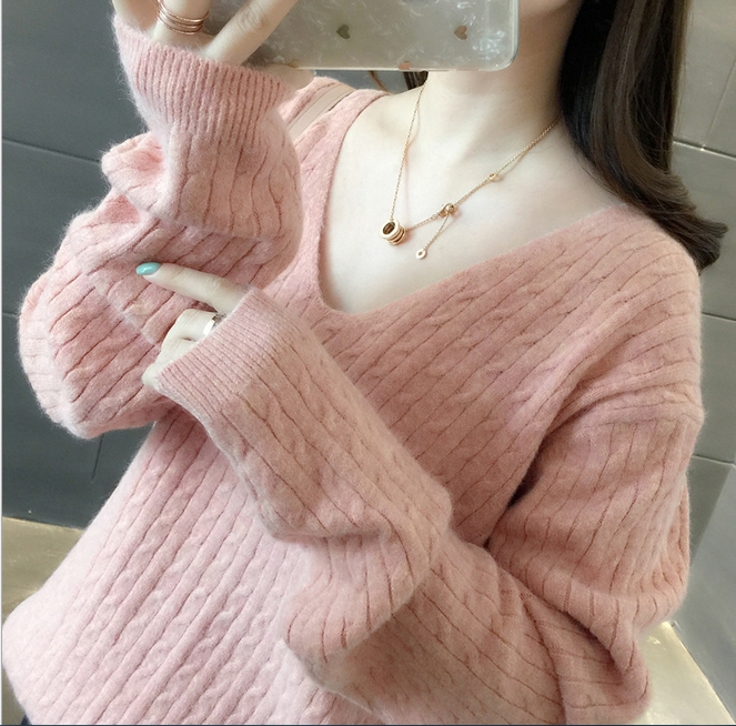 Women's Korean loose needle pullover sweater