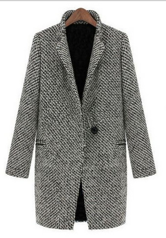 Women's Slim Thick Woolen Coat