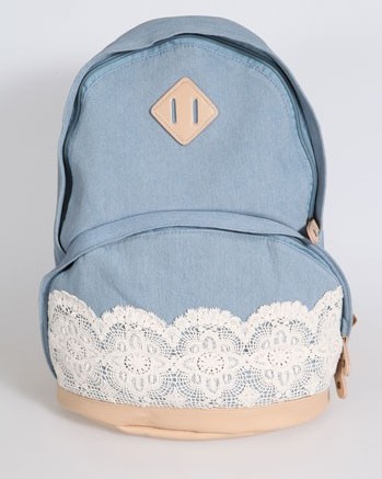 Denim Authentic Lace Backpack