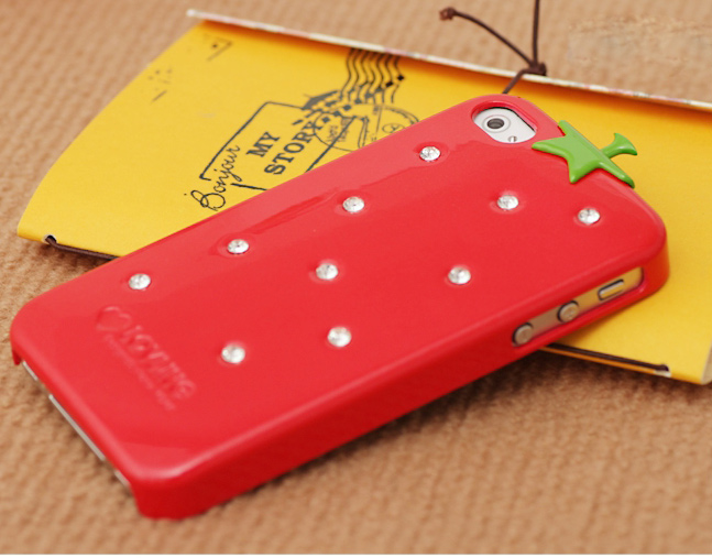 Sweet Strawberry Rhinestones Case For Iphone 4/4s on Luulla