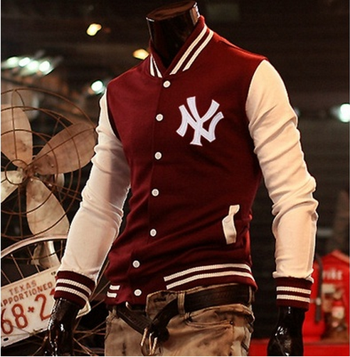 fashion men's clothing NY letter Classic retro fashion sports baseball Shirts red