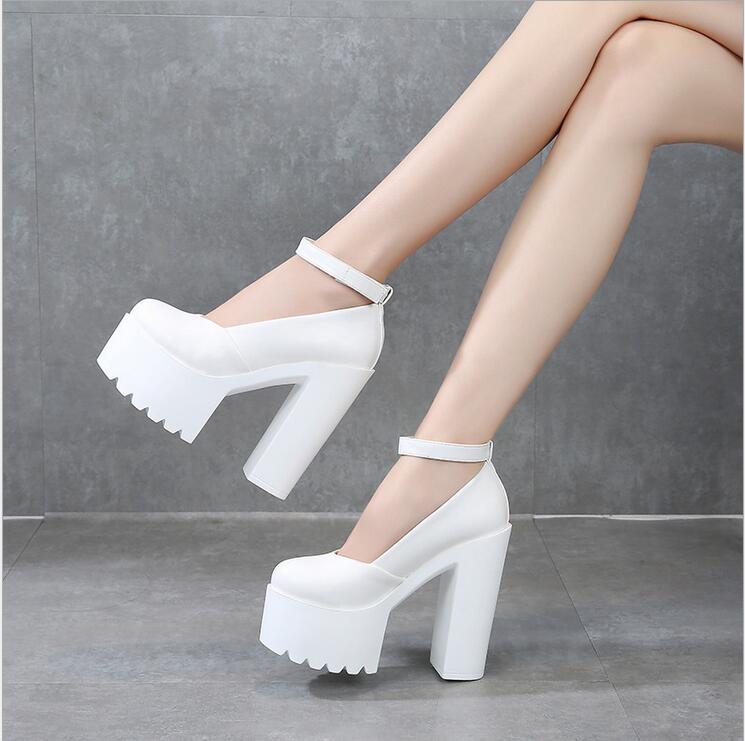 15cm thick heel high heel platform platform women's high heels shoes