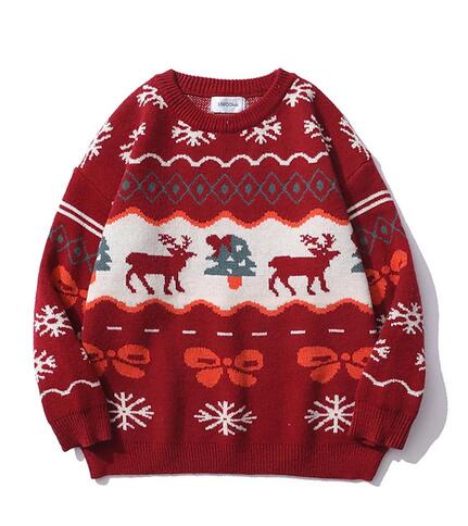 Women's Christmas Sweater Pullover Ugly Sweater Jumper Knitted Snowflake Christmas Tree Animal Stylish Casual Long Sleeve Sweater Cardigans Crew Neck Fall Winter sweater