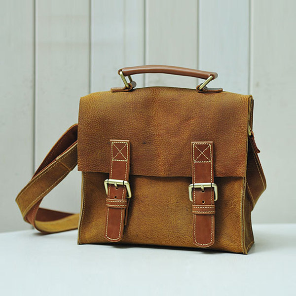 A Limited Edition Leather Bag / Rugged Leather Briefcase / Messenger /Crossbody Bag / Schoolbag--T99