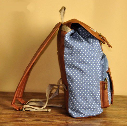 Blue Polka Dots Backpack on Luulla