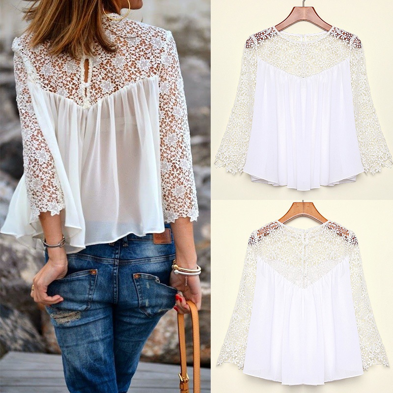 Lace shirts & tops clearance