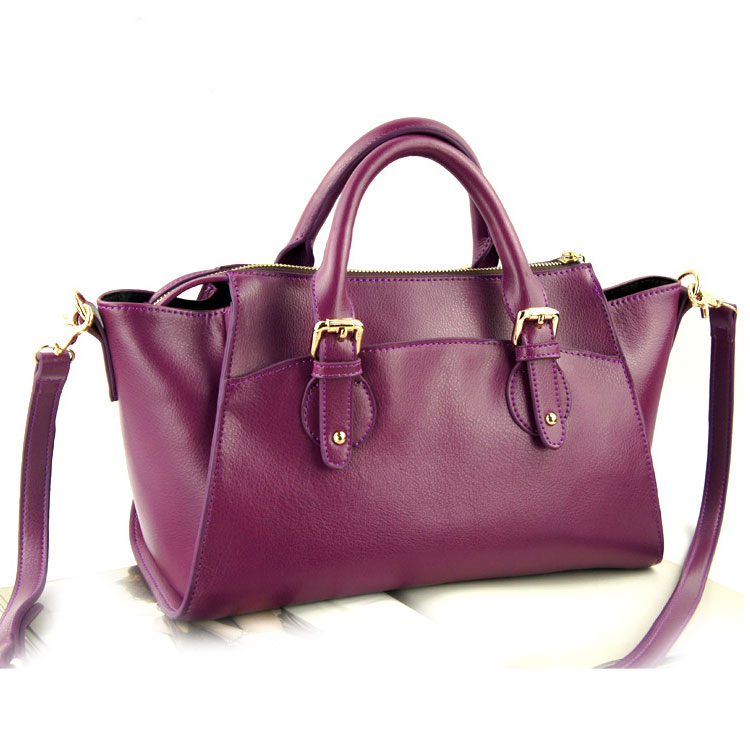Elegant Leather Smiley Handbag