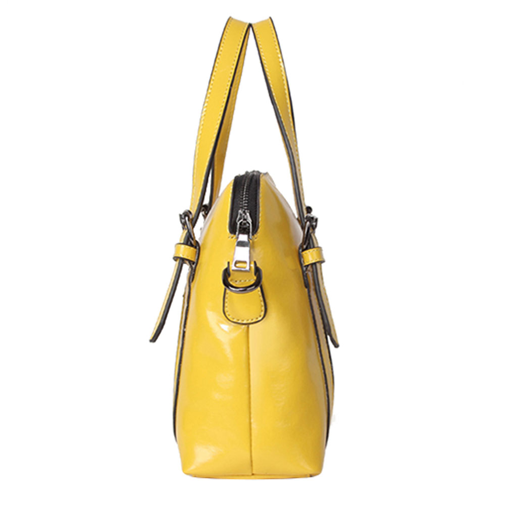 Simple Candy Color Zippered Shoulder Bag Tote Handbag on Luulla