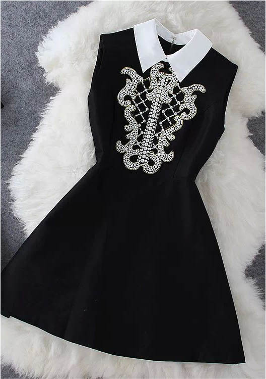 Beaded Dress In Black