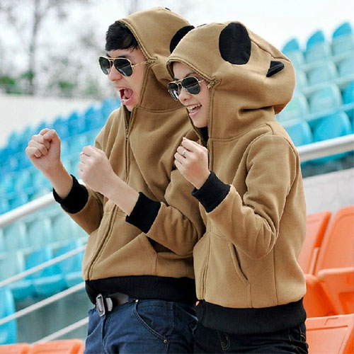 Panda couple hoodies hot sale