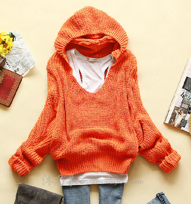 Bat Loose Long-sleeved Hooded Sweater Ca922a