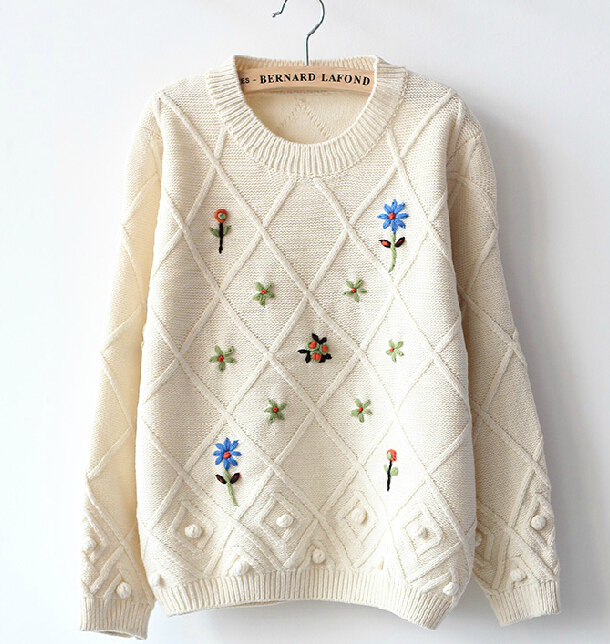 Knit Crew Neck Pullover