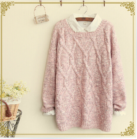 Lovely Round Loose Neckline Sweater For Autumn Autumn Sweater Sweaters