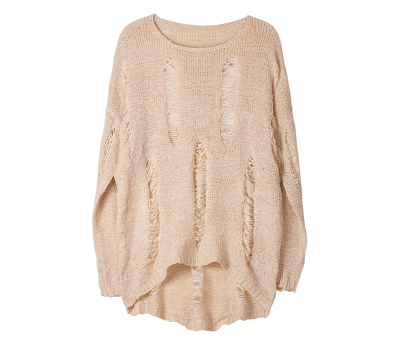 Korean Style Loose Fit Torn Ripped Sweater Knit Jumper Made In Korea ...