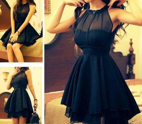 black net gown dress